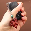 Keychains Ebony Mobile Phone Pendant Art Retro Key U Disk Wild Ethnic Wind Bag Hanging Chain Lanyard