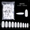 False Nails 500pcs/bag Round Acrylic Press On For UV Gel Extension Full Cover Artificial Clear Natural White Manicure Tool