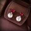 Дизайнерские серьги-гвоздики для женщин, роскошные серьги с жемчугом Вивиан, ретро-ювелирные изделия, модные женские серьги, аксессуары, Westwood 304