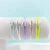 Charm Bracelets Fashion Stainless Steel Bracelet 3 Metal Buckle Ribbon Lace Up Rope Chain Color Adjustable Size DIY