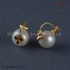 Commercio all'ingrosso di gioielli con perle in oro massiccio 14K orecchini di perle gioielli da donna nuovi orecchini di design oro perle