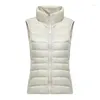 Gilets pour femmes en automne hiver femmes ultra léger vers le bas gilet manteau de canard blanc parka dames gilet sans manches plus taille légère ves