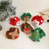 Accessoires pour cheveux 2023 Joyeux Noël en peluche Scrunchies Arbre Santa Elk Flanelle Corde Femmes Cadeaux Bandes