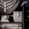 Серьги по ожерелью набор Hibride Очаровательные белую воду Dubai Свадебные наборы для женщин Bijoux Mariage N-1222