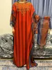 Ethnic Clothing Abayas For Women Dubai 2023 Print Beading Chiffon Jilbab Muslim Fashion Set 3Pcs Loose Femme Robe With Inner Dress Headscarf