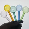 Beracky 4cm Ball Pyrex Glass Oil Burner Pipe Clear Blue Green Heady Water Hand Pipes 흡연 액세서리