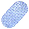 Bath Mats Bathroom Non-slip Floor Mat PVC Thicken Pebble Anti-skid Shower Foot Pad Transparent With Suction Cup