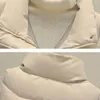 Kamizelki kobiet jesienne kamizelka zimowa płaszcz wyściełany stały kolor bez rękawów.