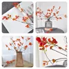 Fleurs décoratives 3 pièces, fausses brindilles, décor de chambre à coucher, bricolage de branches de feuilles, ornement de Simulation, Faux plastique d'automne