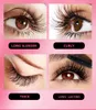 QIBEST Zwarte Mascara Waterproof Langdurige Wimpers Verlenging Niet-vlekken Verlenging Volume 4D Zijdevezel Mascara Cosmetica