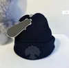 Wintermütze, Luxus-Designer-Beanie für Herren, gestrickt, Totenkopf-Mütze, klassischer Buchstabe, einfarbig, Wollmütze für Damen, Herren, Beanies, schlicht, schwarz, weiß, grau, 3 Farben