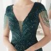 Sukienki imprezowe Yidingzs Deep V Green Cears Evening Sexy Maxi Dres Freading Long Prom 19085 230422