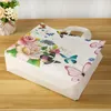 Shopping Bags Flower Print Grocery Bag Non-woven Fabric Eco Travel Takeaway Storage Folding Reusable Pouch