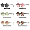 Sunglasses Fashion Vintage Round Women For Men Shades Trendy Design Thin Frame Eyewear Pink Punk Ladies Sun Glasses