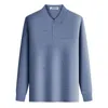 Chemises décontractées pour hommes 2023 printemps et automne T-shirt à manches longues Polo véritable poche ample grand haut confortable polyvalent