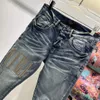 SS23 DW5377 Jeans da uomo Skinny Slim Fit Materiale di rivestimento lavato Denim di lusso Elastico Moto Uomo Originale TOP Designer SZ30-40