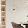 Horloges murales grande horloge nordique design moderne espagnol maison salon décoration muet grande taille minimalisme montres artisanat