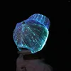 Gorras de bola Gorra LED Gorra de béisbol de fibra óptica Resplandor en la carga USB oscura 7 colores iluminados para eventos Fiesta de Navidad