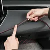 Auto interieurlijsten pu lederen flexibele trim strip diy zelfklevend dashboard decoratieve gevlochten gap strip auto accessoires