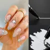 Nail Polish 1pcs Silver Chrome Nail Art Pen Mirror Effect Nail Polish Pen Waterproof Marker Graffiti Drawing Liner Metallic Gel Varnish GLTY 231123