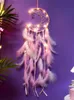 Christmas Decorations Moon Dream Catcher Feather Wind Chimes Handwoven Wall Bedroom Hanging Ornaments Birthday Festival Gifts Home Decoration Crafts 231124