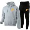 Herrmode -spårdräkt Hoodie Sport Pants Set Pullover tröja och jogging byxa kostym casual outwear kläder