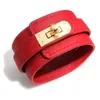 Popular Design Wide PU Leather Cuff Bracelet for Women and Men Gift