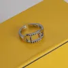 Pierścień marki Złoty srebrny pierścionek męski Pierścionki damskie Klasyczne biżuterię moda panie luksusowe pierścionki weselne Prezenty ozdoby ozdoby