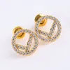 Women Designers Luxury Hoop Stud Classic Earrings Diamond Earring Designer Jewelry Circle Letter F Studs Men Love Bracelets Hoops 2304225BF