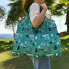 Bolsas de armazenamento Tamanho dobrável Grande estilo mágico estilo nylon grande tote ecológico reutilizável poliéster portátil bolsa dobrável bolsa dobrável compra