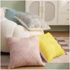 Kudde/dekorativ kudde kudde hem tyg broderi er rosa gul grå cirkel geometriska dekorativa kuddar sovrum kontor soffa wa dhnpv