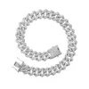 Halskette für Herrenkette Kubanische Verbindung goldene Ketten vereiste Schmuck kubanische Kette 20mm Herren Halskette Voll Diamant