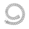 Halsband för herrkedja kubanska länk Guldkedjor isade ut smycken kubansk kedja 20mm mäns halsband full diamant