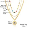 Luxury Brand Gold Plating Blue Evil Eye Pendant Necklace for Women Gift