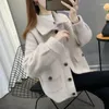 Women's Knits 2023 Women Fashion Imitation Mink Velvet Cardigan Female Single Breasted Knitted Sweater Coat Autumn Long Sleeve Outerwear