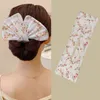 Hårklämmor Barrettes Multicolor Deft Bun Print Headband Hairn Pin for Women Girl Cloth Circle Maker Holder Accessories