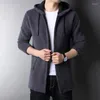 Men's Sweaters Sweater Men's Winter Knitting Cardigans In Long Fleece And Thick Warm Hooded Coat Korean Slim Trend Wear