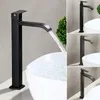 Rubinetti per lavabo da bagno Rubinetto singolo per lavabo nero di raffreddamento Stile europeo Acqua fredda Acciaio inossidabile 304 Art