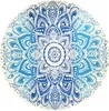 Telo mare rotondo Hippie Boho Mandala Coperta Indiana Coperta Boemia Tovaglia Decorazione Tappetino yoga Meditazione Picnic ZZ