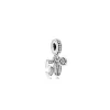 925 Silber Perlen Charms passend für Pandora Charm Runde Zahl Rosa Herz Charms Perlen Liebe