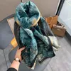Scarves Fashion Imitation Cashmere Oil Painting Warm Scarf Women's Season Thickened Double Sided Student Neck Dual Purpose Shawl