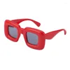 Солнцезащитные очки женские забавные милые прямоугольные мужские брендовые дизайнерские в маленькой оправе модная одежда для улицы классический квадратный