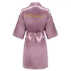 Women's Sleepwear Satin Silk Robes Plus Size Wedding Bathrobe Bride Bridesmaid Mother Maid Of Honor Gown Women Clothing Mauve