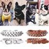 Hundehalsbänder Marke Lustiges Haustier Pu-Lederhalsband Nieten Selbstschutz Verstellbarer, mit Spikes besetzter Welpe Klein