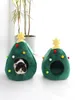 kennels pennen kattenbed kerstboom overdekte grot wasbare huisdierbank met verwijderbaar kussen voor kleine honden katten puppy's kattenmand 231123