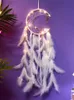 Christmas Decorations Moon Dream Catcher Feather Wind Chimes Handwoven Wall Bedroom Hanging Ornaments Birthday Festival Gifts Home Decoration Crafts 231124