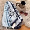 Pure Silk Sjalves 2023 Women Real Silk Bandana Floral Silk Headscarf Print Kerchief Beach Neckscaf voor Lady 90x180cm