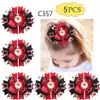 Akcesoria do włosów 5pcs -G Boksoły inspirowane świąteczne łuki do włosów świąteczne klipsy Święta Mikołaj Big Hair Accessories Snowman Opaski 231124