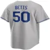 50 Mookie Betts 5 Freddie Freeman Maillot de baseball Clayton Kershaw Cody Bellinger Justin Trea Turner Julio Urias Trevor Bauer Mike Piazza Matt Beaty Max Muncy