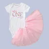 Abiti da ragazza Primo compleanno Abito numero Tutu per ragazze Tulle Baby Outfit floreale